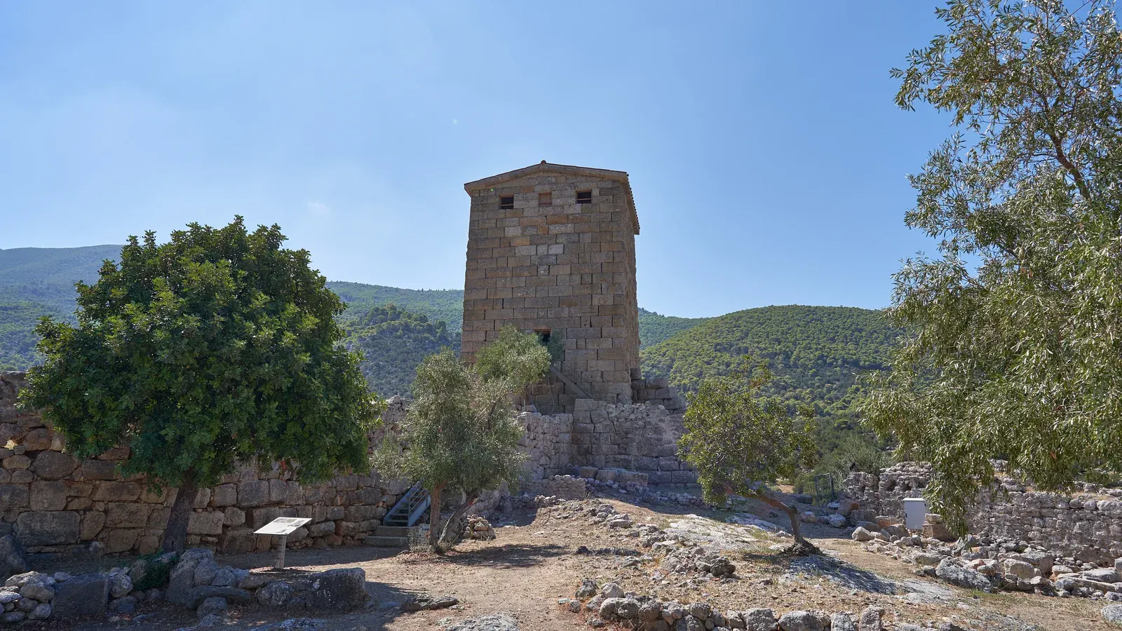 Illustration — The Southeastern Tower of the Catle of Aigosthena on Augu
